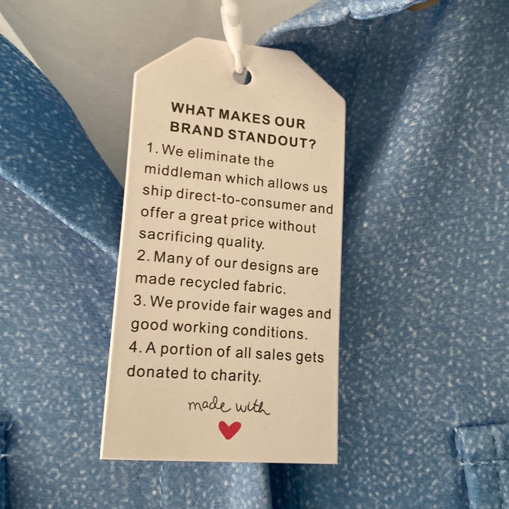 Light denim color maxi dress with blue and pink flowers - Picture 8 of 8